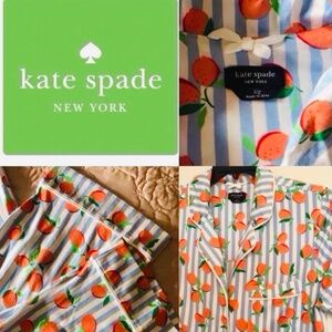 NWT Super cute 🍊Kate Spade Cropped Printed Pajama Set Size Large